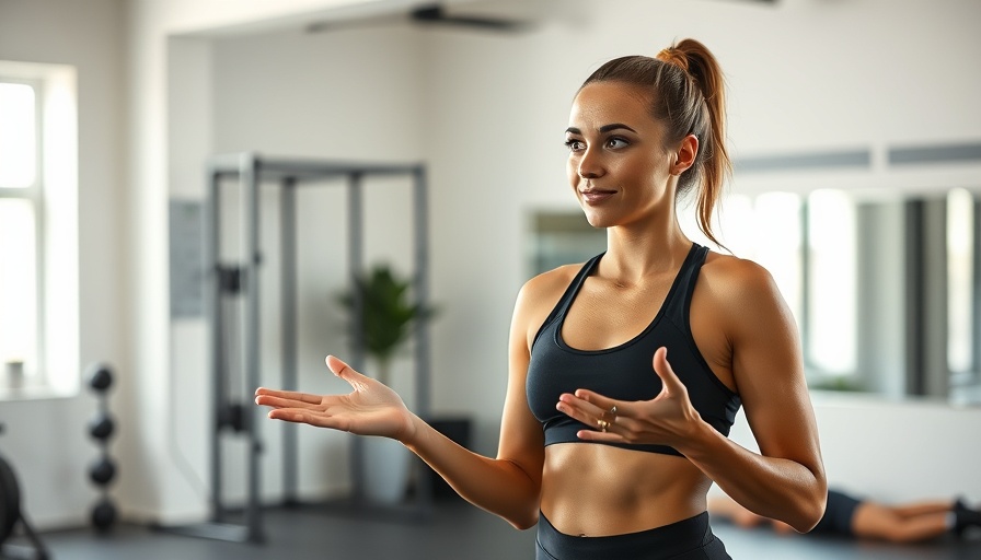 Athletic woman adapting fitness routine indoors