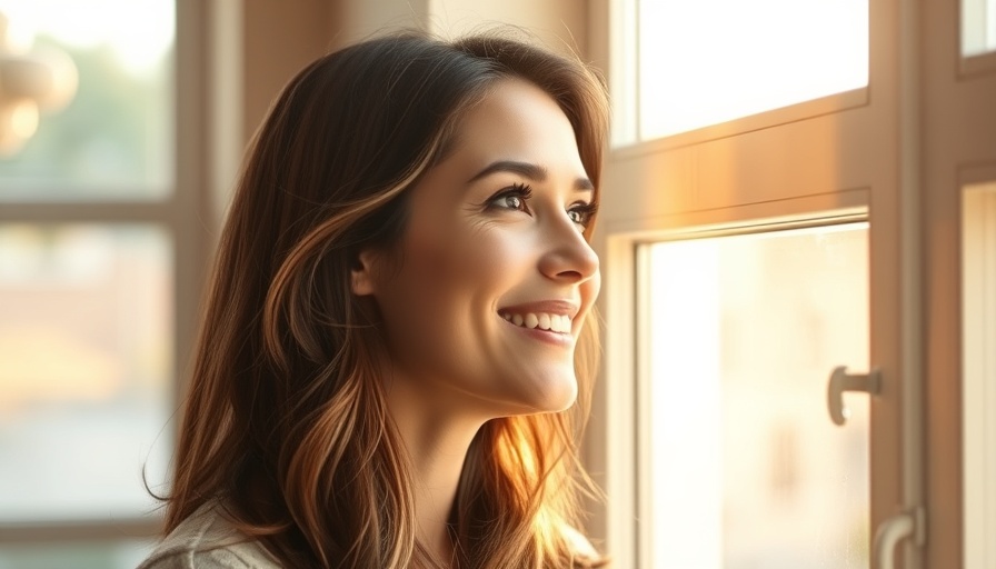 Woman looking out window symbolizing SDA faith community health focus.