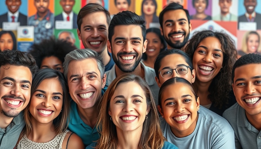 Diverse group smiling Healthy People 2030 diabetes prevention.