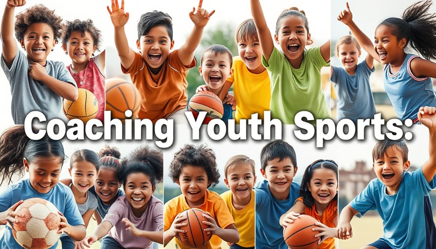 Collage showcasing children and adults in sports with coaching webinar info.