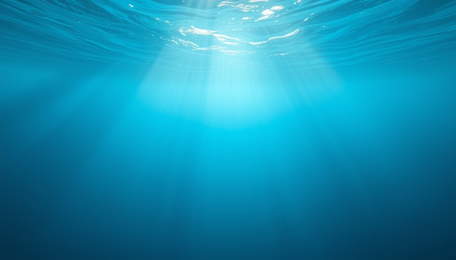Rays of light penetrate the ocean depths, evoking the Ocean of God's Love.