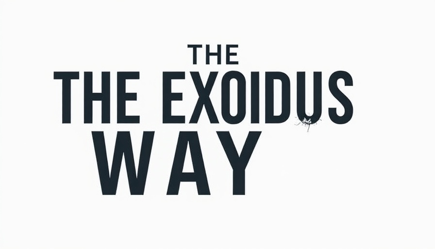 Minimalist design with 'The Exodus Way' text for Holy Week and Passover Connection.