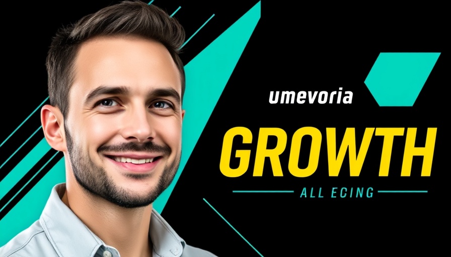 Digital cover art with a confident man promoting growth.