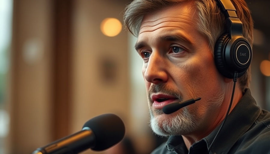 Man with headphones discussing AI skills and job security.