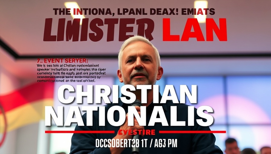 Event poster on Christian nationalism global perspective seminar.