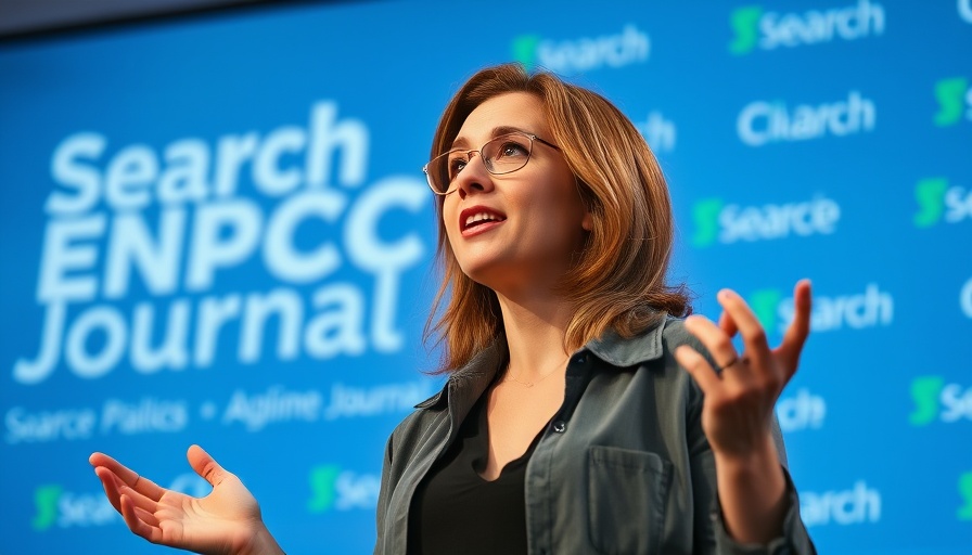 PPC management costs discussion by female speaker, vibrant design.