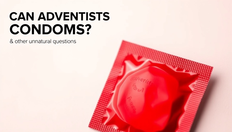 Packaged condom with text: Can Adventists use condoms?