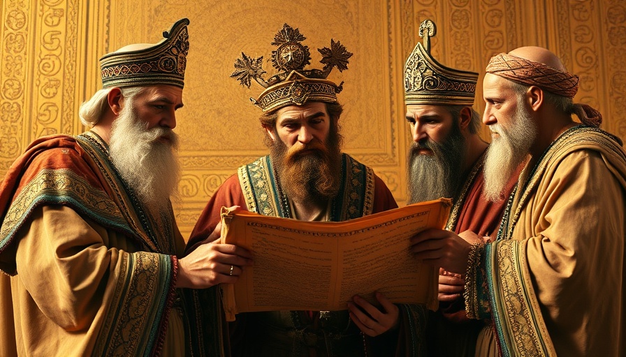 Embrace the Nicene Creed debate depicted with religious figures and text.