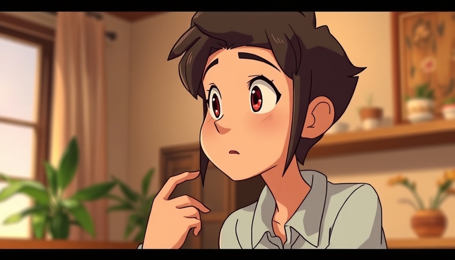 Animated character discussing concept, indoor setting, sharing the Gospel boldly