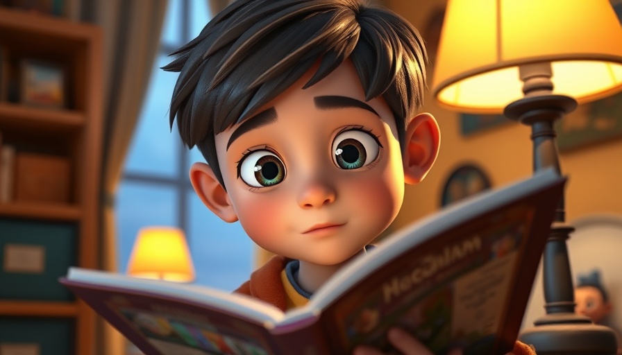 Illustrated boy reading a book, symbolizing overcoming temptation through faith.