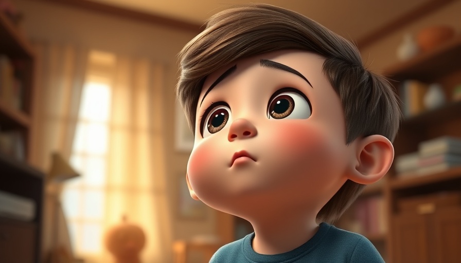 Animated young boy reflecting, Kids Serving God with Their Gifts.