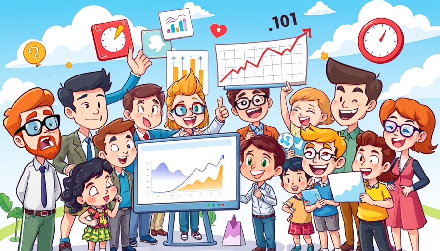Illustration of analytics concepts in cartoon style for Google Analytics new features.
