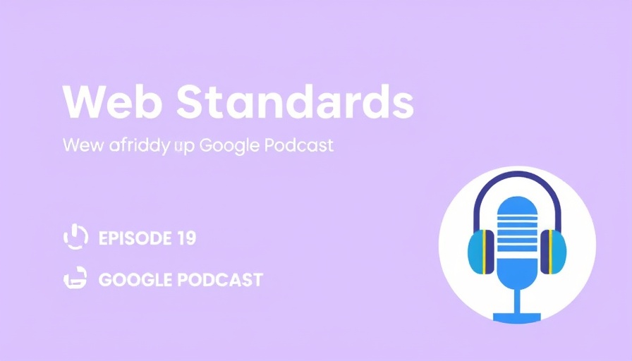 Google podcast cover on web standards episode, importance for SEO.