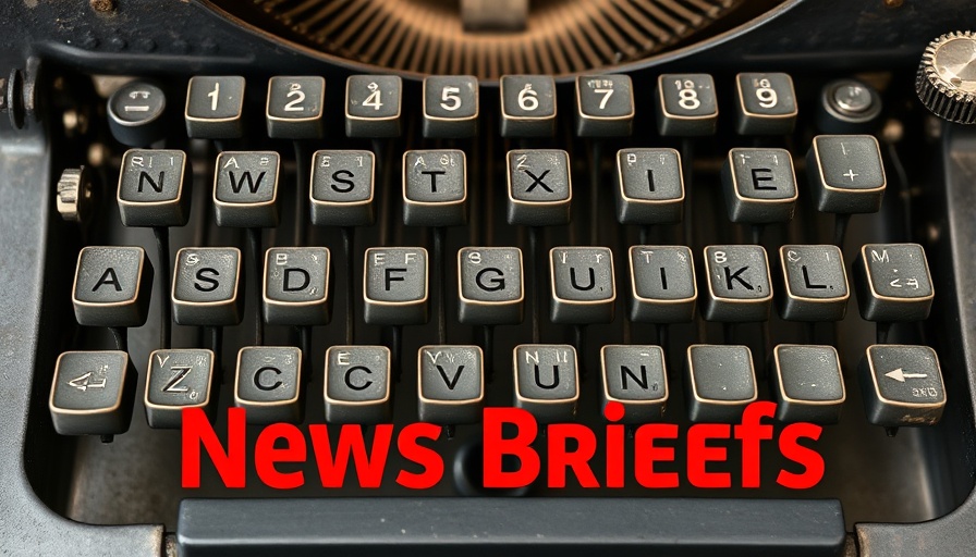Vintage typewriter keys with 'NEWS BRIEFS' text, representing recent developments in the SDA community.