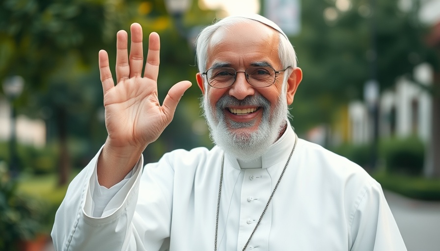 Pope Francis smiling and greeting, impacts SDA community discussion.