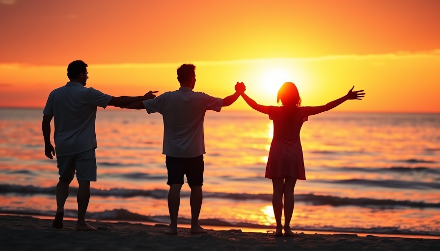 Family on beach at sunset reflecting modern missionary work