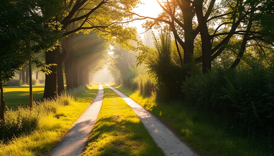 Serene pathway in Afternoon of Adventism landscape