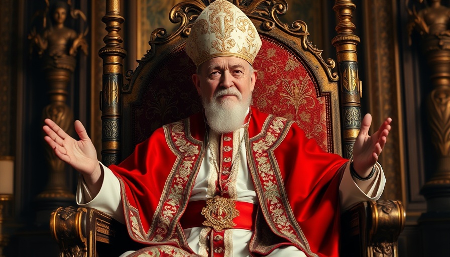 Trump's Comments on Papacy depicted in satirical papal image.