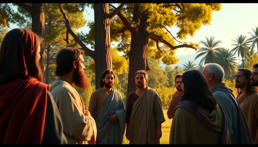 Animated scene of Jesus teaching disciples, promoting spiritual transformation.