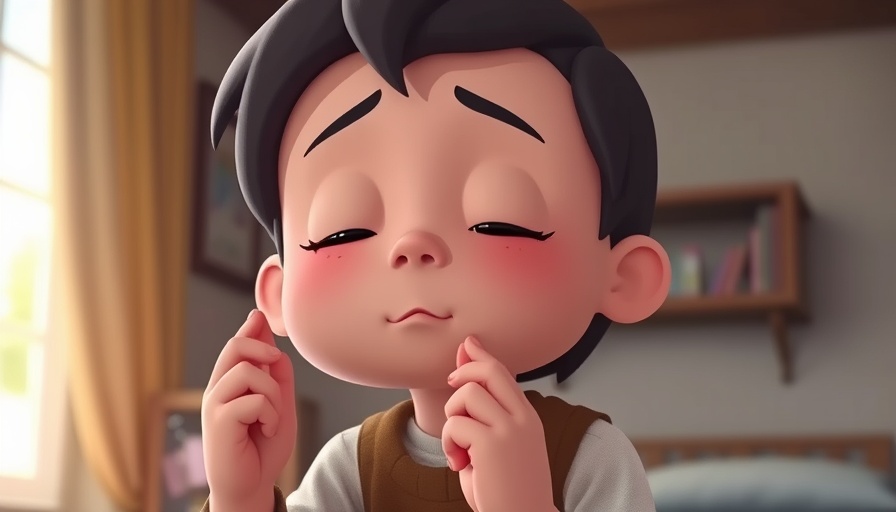 Animated character praying, reflecting on the power of prayer in community.