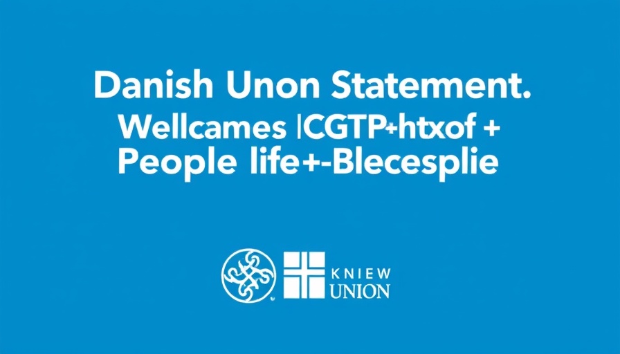 Danish Union LGBTQ+ statement supporting inclusivity with logo.