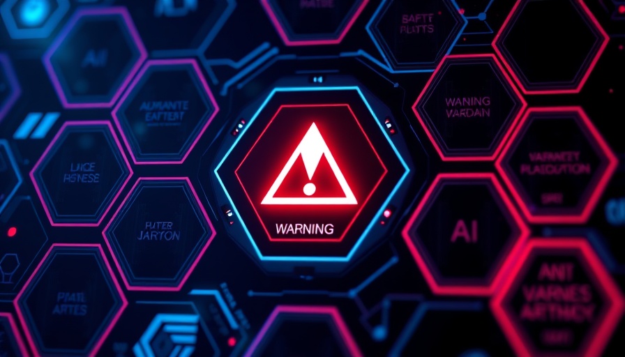 Hexagonal interface showing AI and warning symbol, new AI models making mistakes.