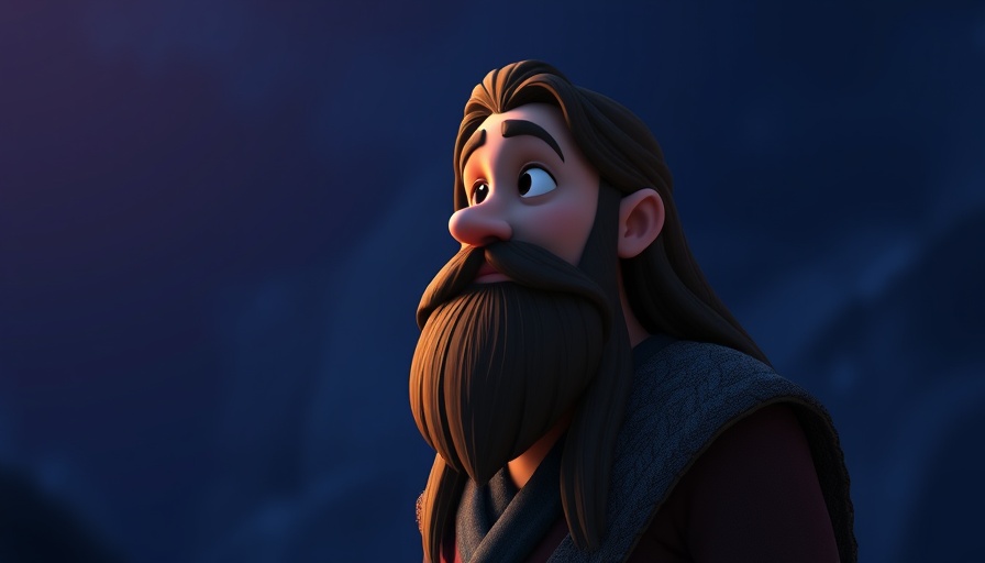 Faith in God Alone: Animated bearded man in serene 3D style.