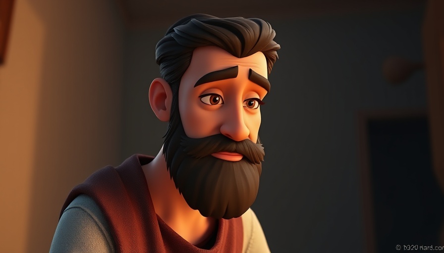 Animated man portrays God is our source of strength with biblical text.