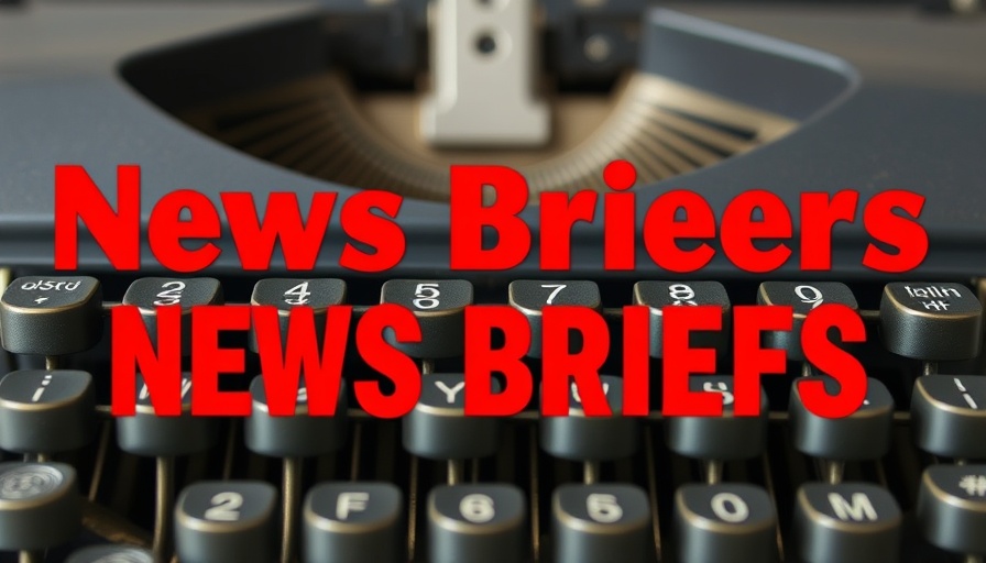 Close-up of typewriter keys with 'NEWS BRIEFS' text.