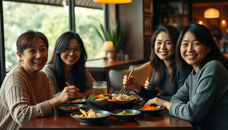 Gathering of women with food, reflecting community aspect in SDA role.
