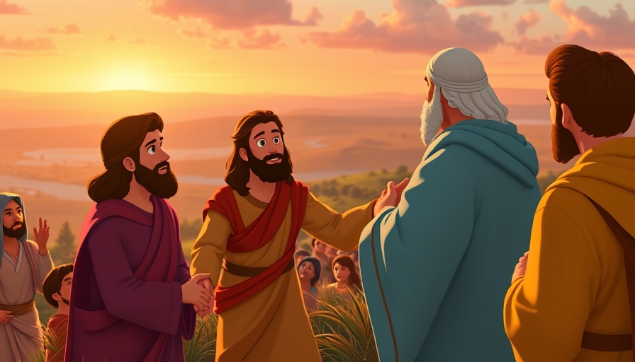 Animated scene of Jesus teaching about mercy, Practice Mercy Like Jesus.
