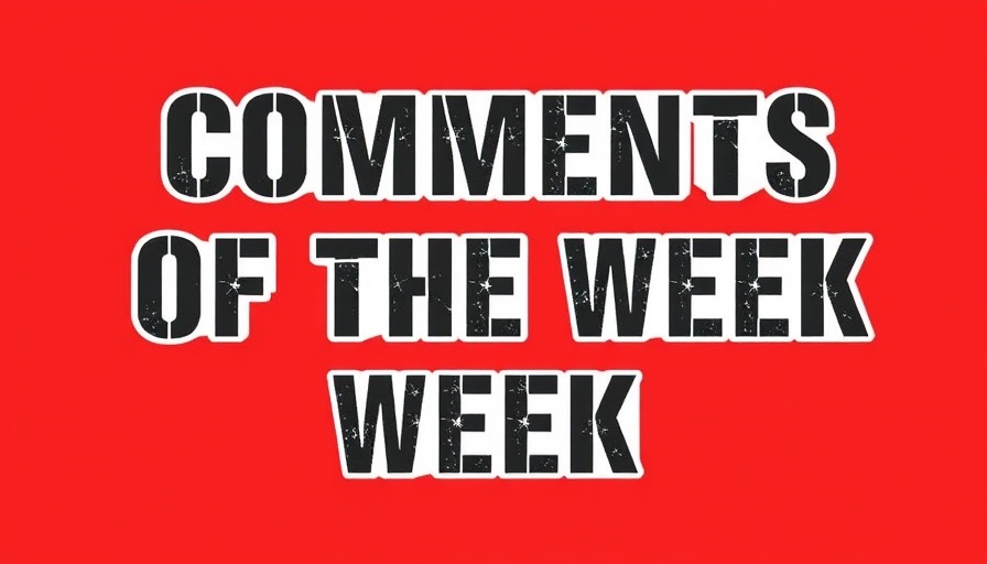 Comments of the Week text on red background for Adventist community discussions