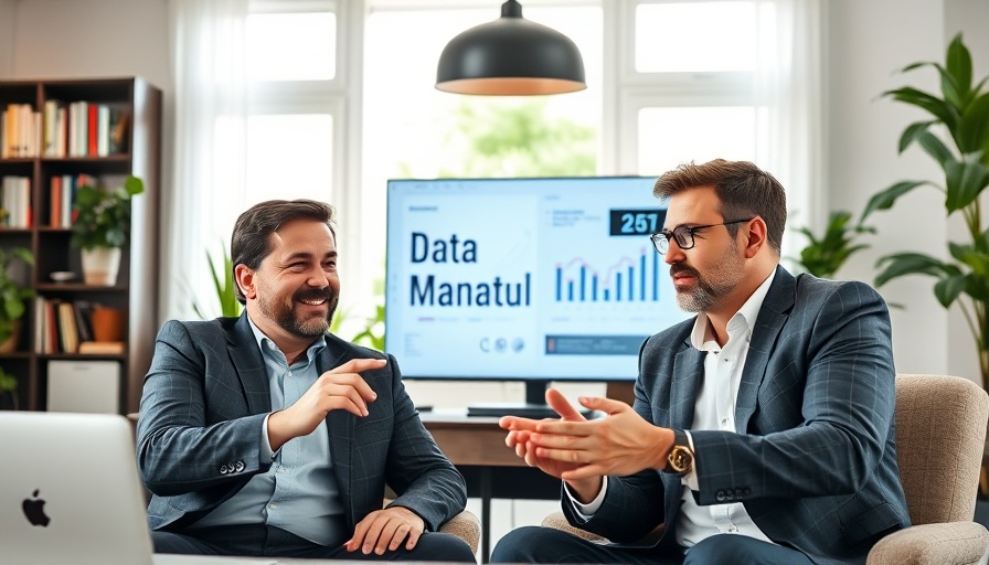 Professionals in a virtual meeting discussing modern data management.