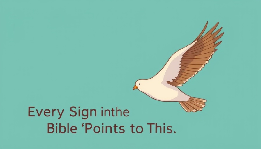 Illustration of a bird with biblical text, Hebrew word ‘Ot as a sign.