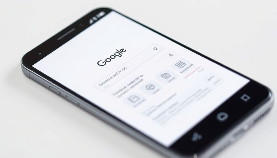 Smartphone with Google AI search AI mode interface, Google AI features in Search.