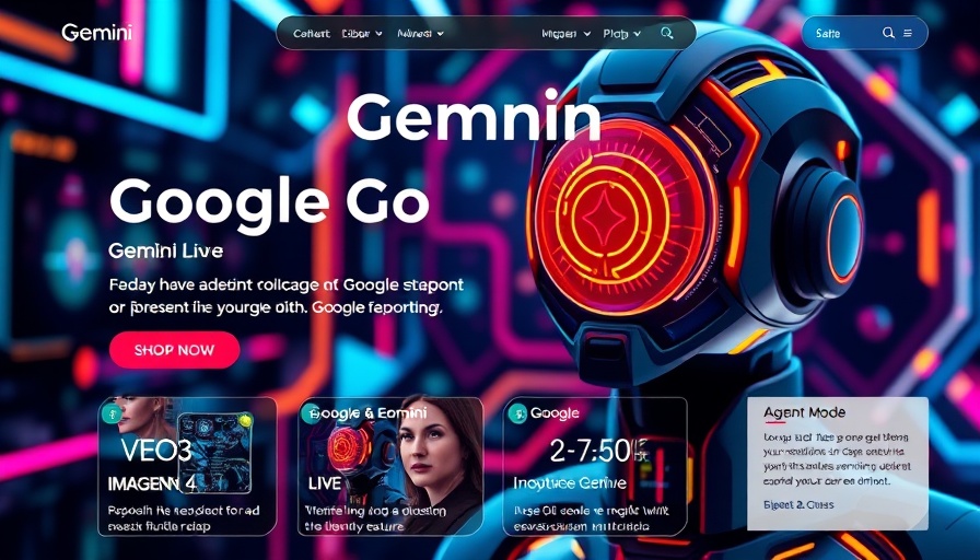 Google Gemini AI Capabilities feature advertisement, innovative tech showcase.