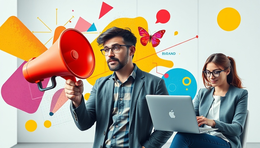 Digital collage on brand advertising with vibrant shapes.