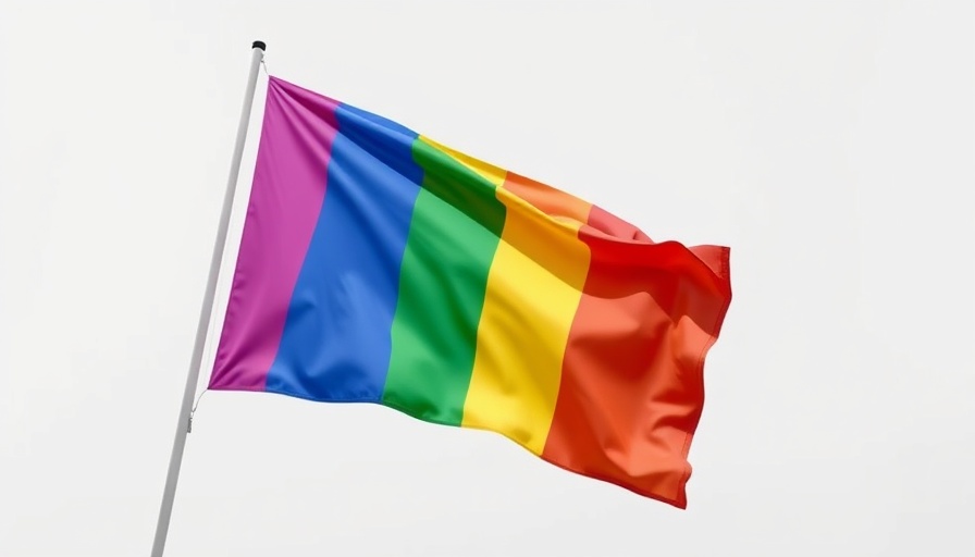 Danish Adventist Union LGBTQ+ support symbol with rainbow flag