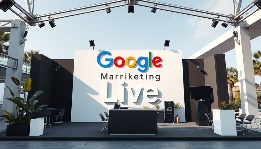 Google Marketing Live event signage, contemporary outdoor setting