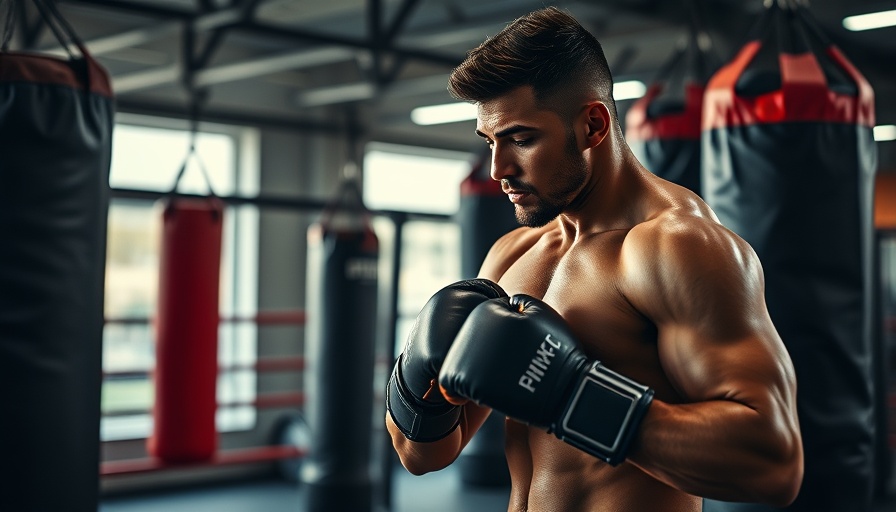 Athletic man in a gym embodying consistency with boxing goals.
