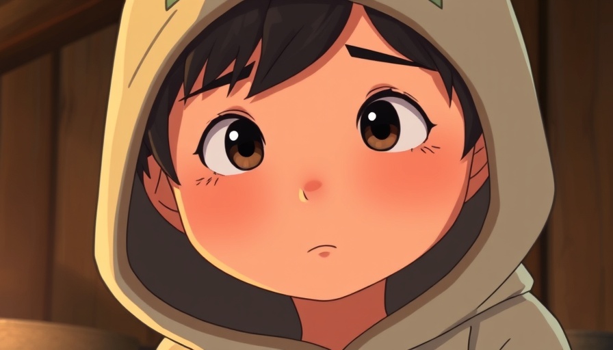 Animated character reflecting on God's love and faithfulness, eyes closed.