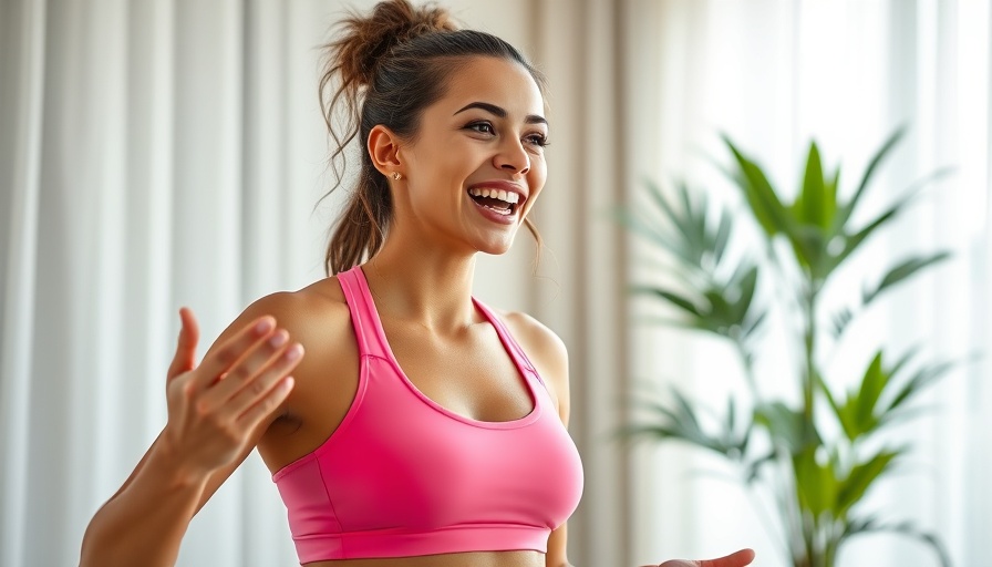 Smiling woman discussing the power of consistency in workouts.