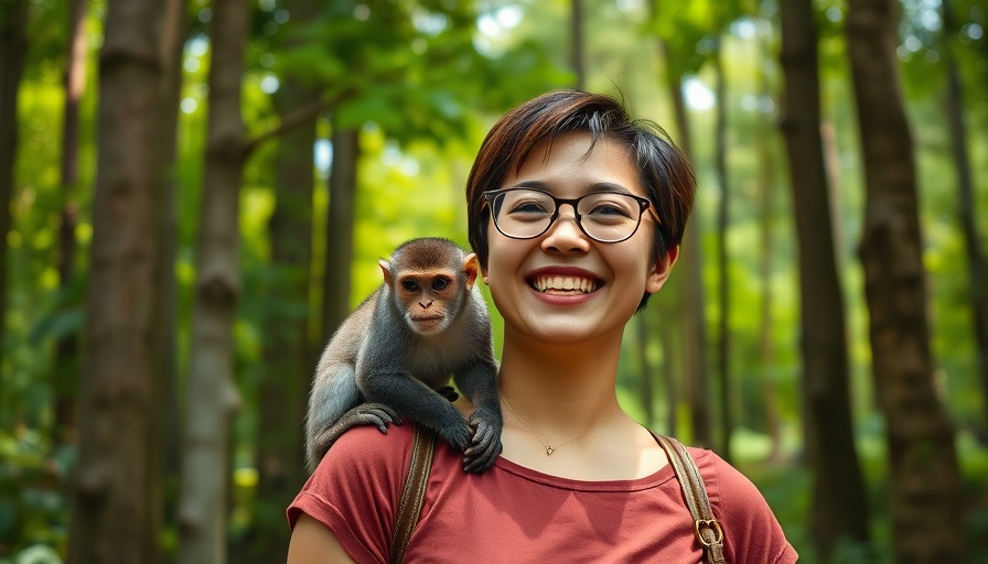 Loving You – I Went to Africa book cover featuring woman and monkey.