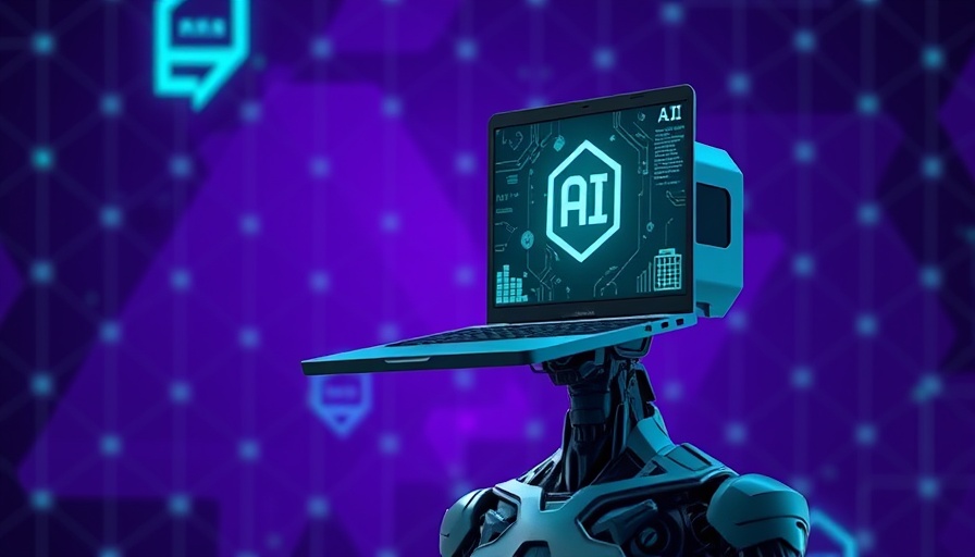 Surreal humanoid with laptop head symbolizes AI agents web congestion.