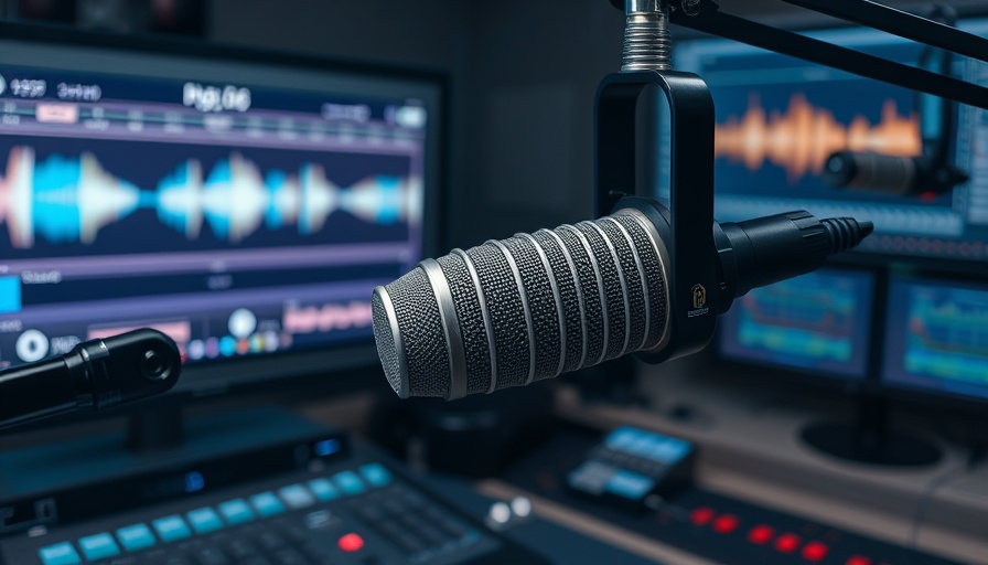 Professional microphone setup in radio studio for cultural content.