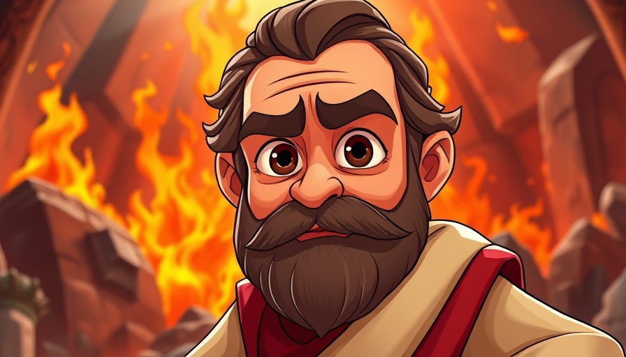 Animated biblical figure about Ten Commandments for Today's Believers.