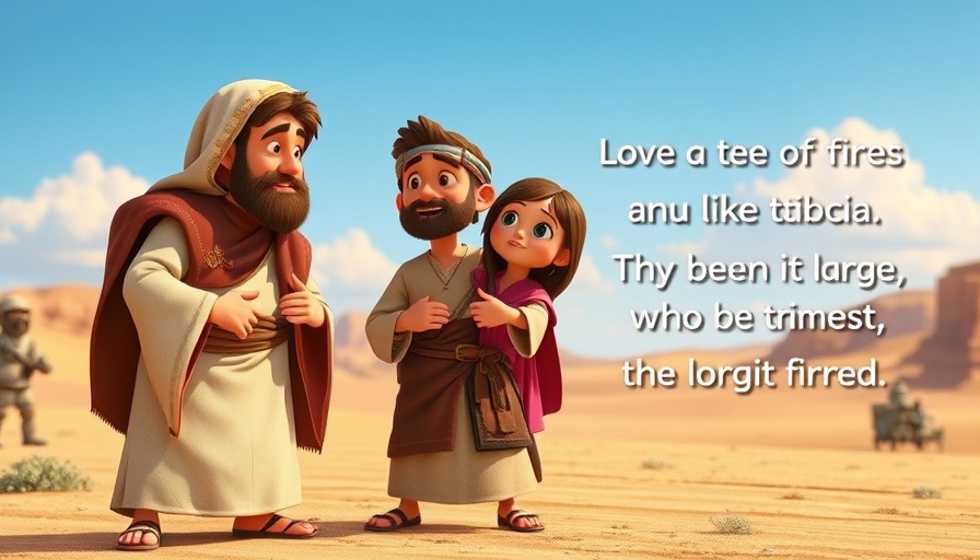 Biblical animation illustrating putting others before ourselves.