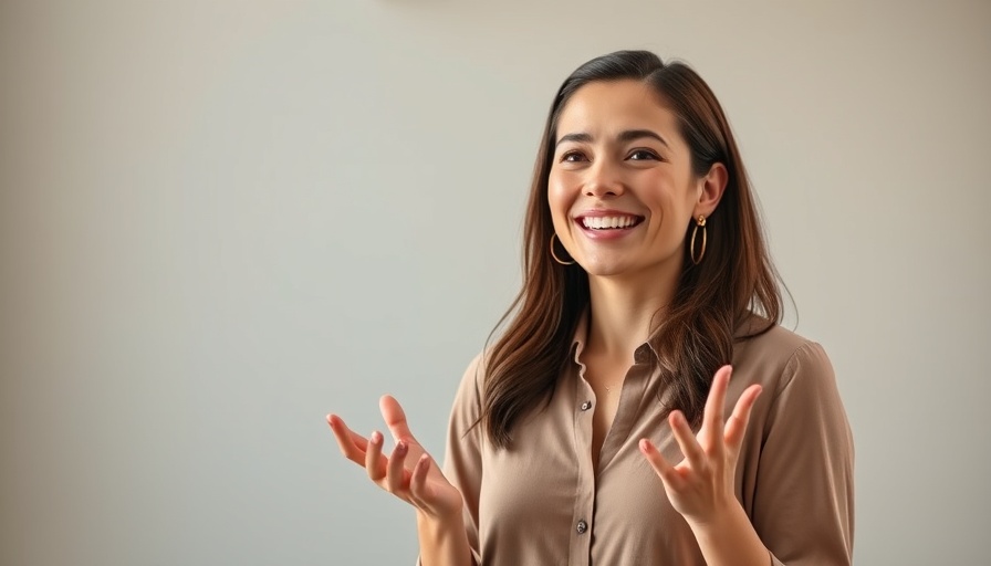 Smiling woman presenting online, related to DDoS attacks on banks.