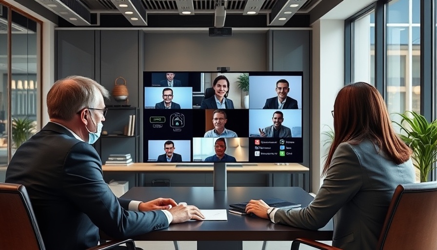 Professionals discuss AI security threats in a video conference.