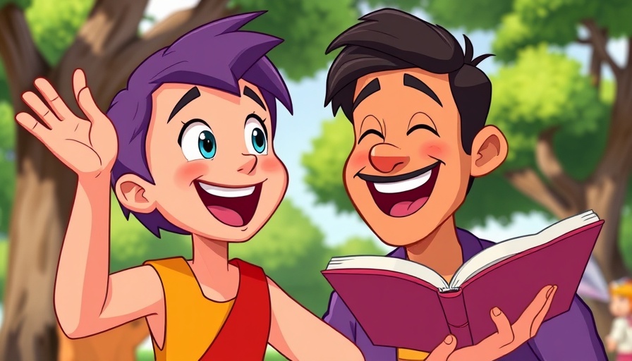 Animated scene from Superbook Sermon on the Mount, colorful illustration.